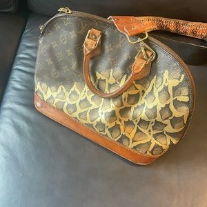 Unique Vintage Up-Cycled Louis Vuitton Messenger Purse
